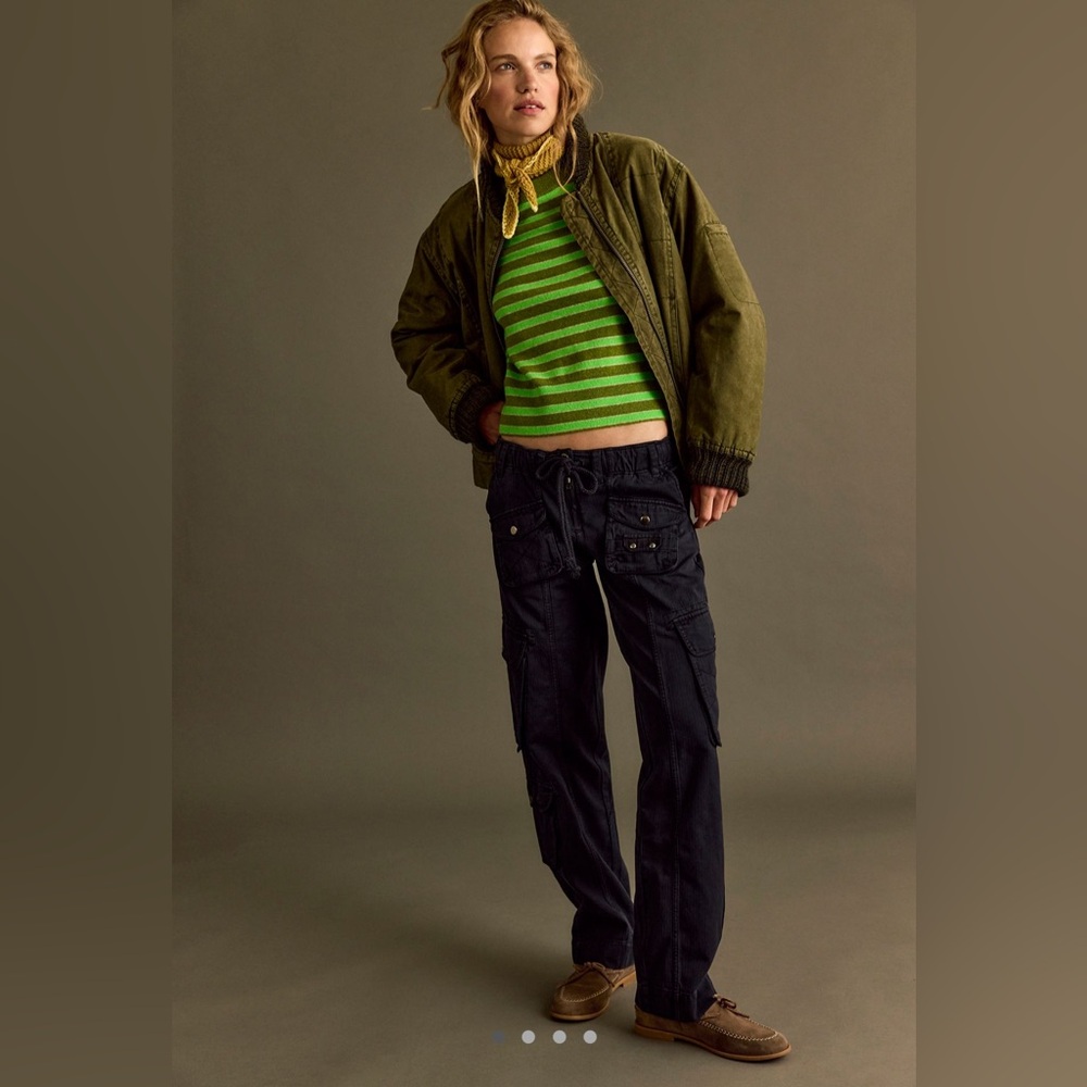 Free People We The Free Tahiti Cargo Pants in Jet Black